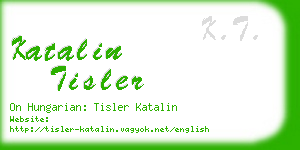katalin tisler business card
